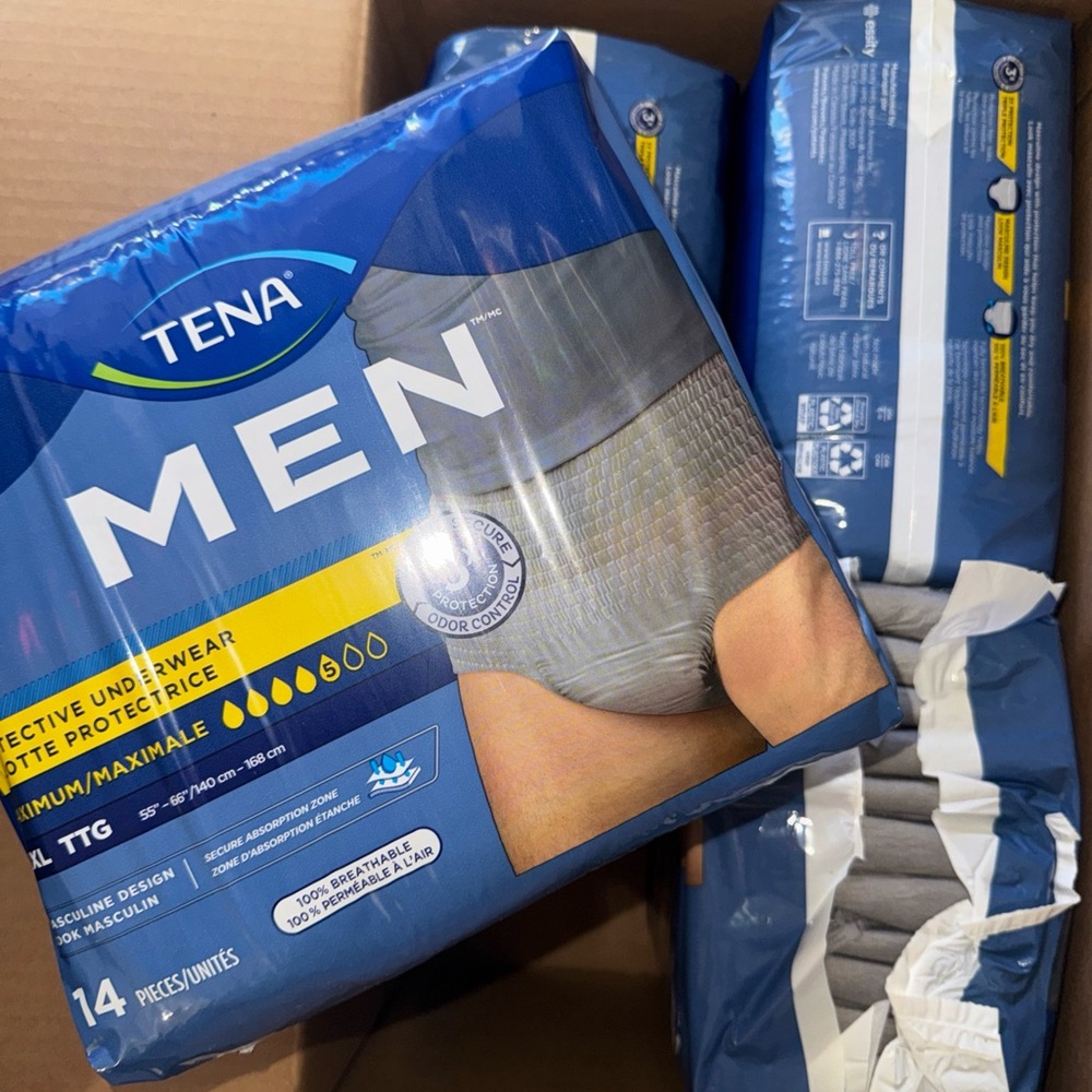 TENA Protective Adult Men's Incontinence Disposable Underwear Maximum, XXL Count